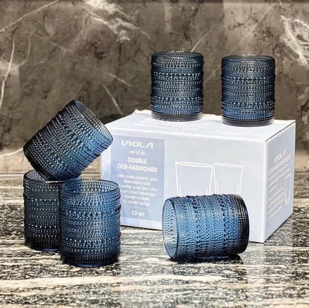 Set Cốc 6 Chiếc Viola Màu Xanh Biển - Image 1