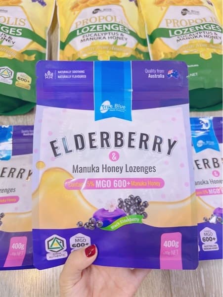Kẹo Mật Ong Elderberry True Blue 400g Úc - Image 1