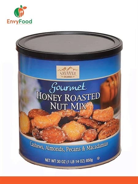 Hạt gourmet Savanna Honey roasted nut Mix 850g xanh dương Mỹ - Image 1