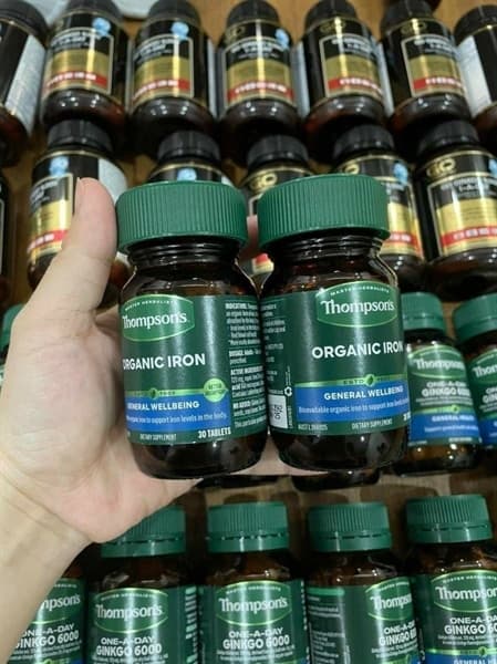 Viên sắt hữu cơ thompson's Organic Iron 30 viên - Image 1