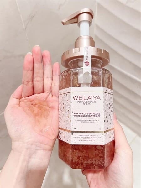 Sữa Tắm Weilaiya Grand rose Extracts Whitening Shower Gel 450ml - Image 1