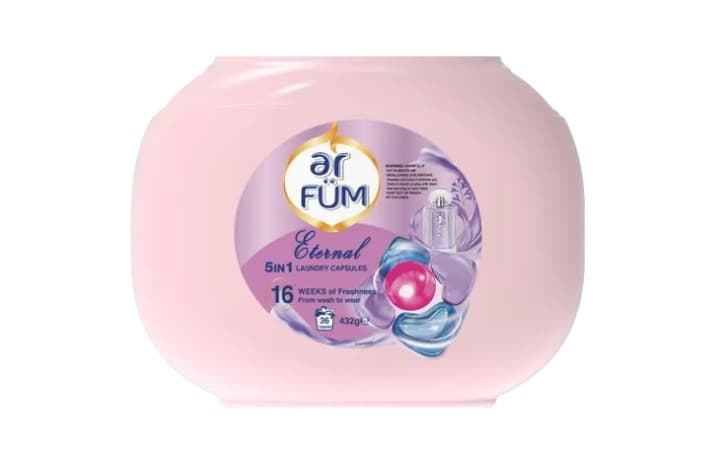 Viên Giặt Xả Arfum 5 IN 1 Eternal Tím Úc - Hộp 36 Viên