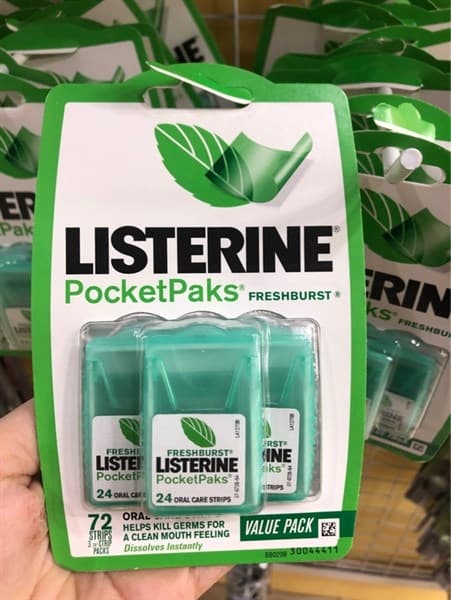 Ngậm Thơm Miệng Listerine Pocketpaks Freshburst Xanh Lá - 72 Miếng - Image 1