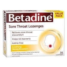 Viên Ngậm Betadine Sore Throat Lozenges (Loại Thường ) - Hộp 36 Viên - Image 1