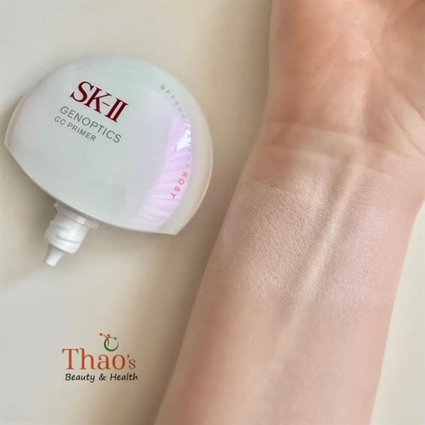 Kem Lót Chống Nắng Nâng Tone CC Primer SK-II Genoptics Rosy Pink - Image 1