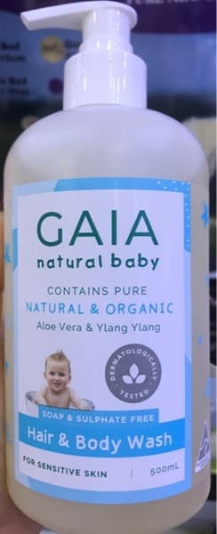 Sữa Tắm Gội Gaia Natural Baby Organic Úc 500ml - Image 1