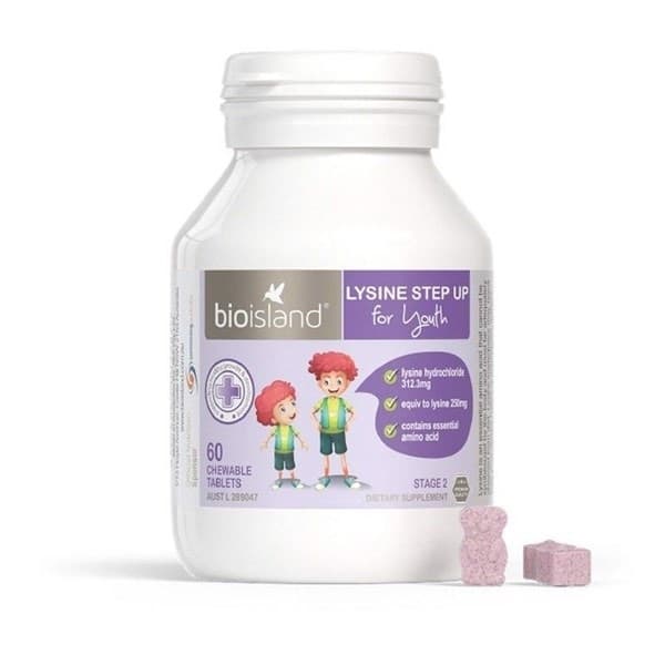 Viên Uống Tăng Chiều Cao Bioisland Lysine Step Up For Youth Úc 60V - Image 1