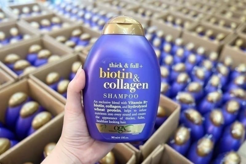 DẦU GỘI XẢ CHỐNG RỤNG TÓC, KÍCH THÍCH MỌC TÓC OGX THICK- FULL BIOTIN COLLAGEN - Image 1