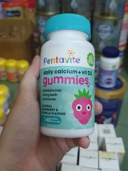 KẸO GUMMIES PENTAVITE DAILY CALCIUM + VITAMIN D3 KIDS 60 PASTILLES - Image 1