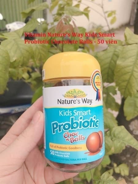 VITAMIN NATURE’S WAY KIDS SMART PROBIOTIC CHOCOLATE BALLS 50 VIÊN - Image 1
