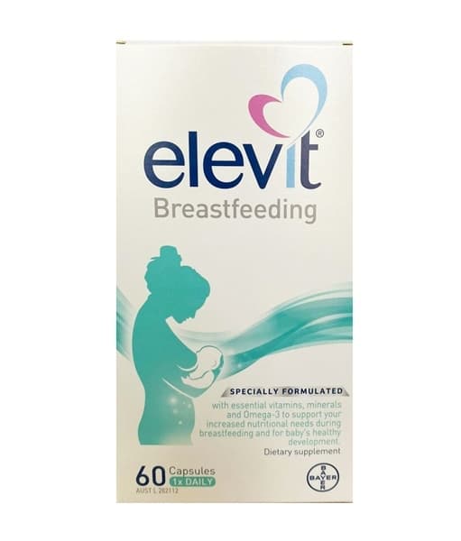 VITAMIN TỔNG HỢP SAU SINH ELEVIT BREASTFEEDING ÚC 60 VIÊN - Image 1