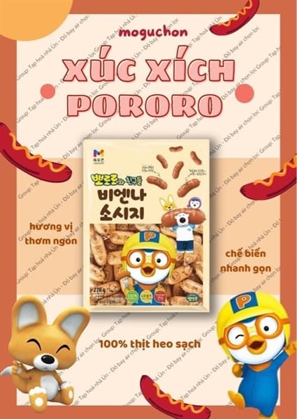 Xúc Xích Pororo Hàn Quốc Set 2 Gói x 270g - Image 1