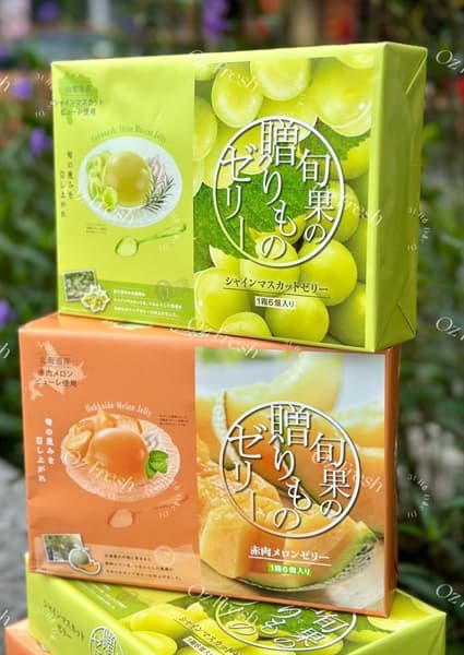 Thạch Nho Xanh Yamanashi Jelly Nhật Bản - Hộp 6 Túi