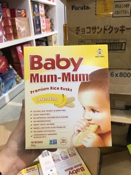 A4 bánh ăn dặm baby mum mum vị chuối