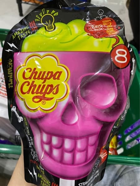Kẹo Mút Chupa Chups Halloween Đầu Lâu Túi 8 Cái