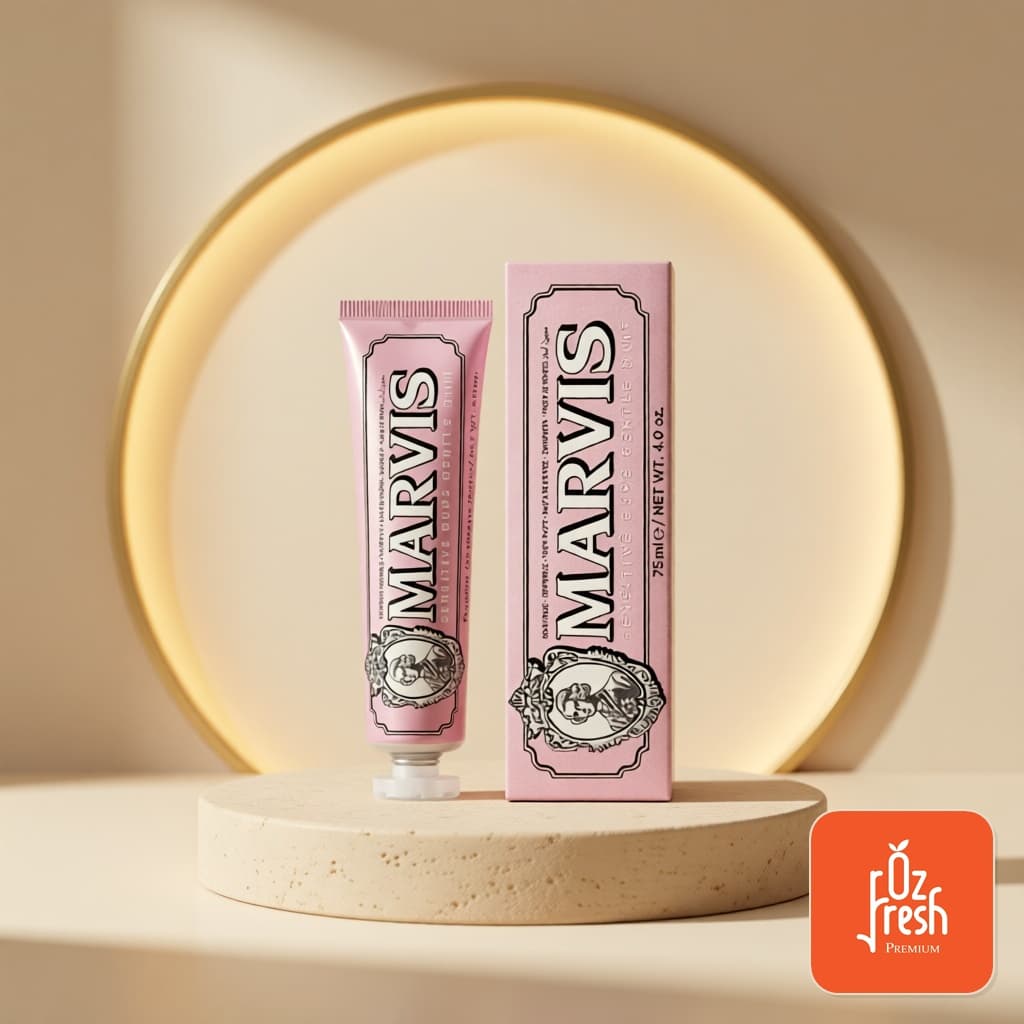 Kem Đánh Răng Marvis Sensitive Gúm Gentle Mint Hồng