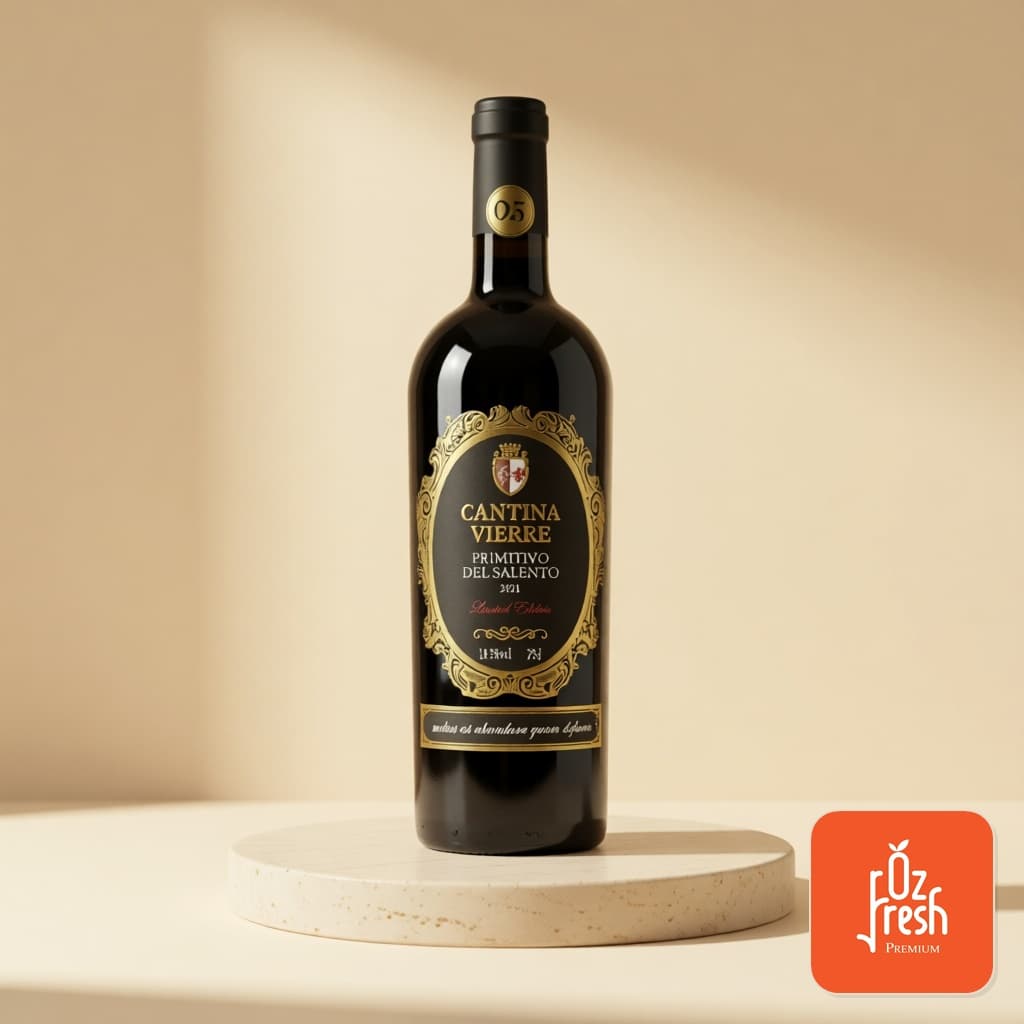 Rượu vang đỏ Cantina Vierre Primitivo Del Salento 2024 Ý 14.5% 750ml