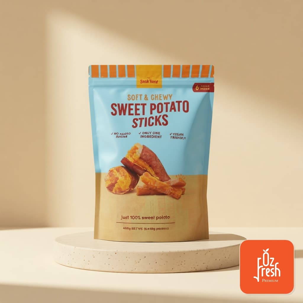 Khoai Vàng Sấy Dẻo Sweet Potato Sticks Úc - Túi 480Gr