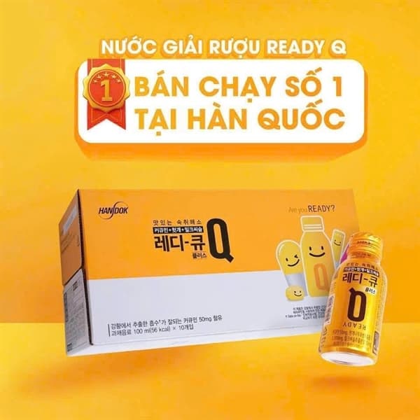 Nước Uống Giải Rượu Ready Q Hàn Quốc - Hộp 10 Lọ
