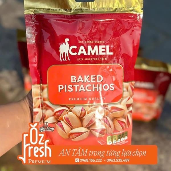Hạt Dẻ Cười Camel Nature Baked Pistachios Singapor Túi 360g