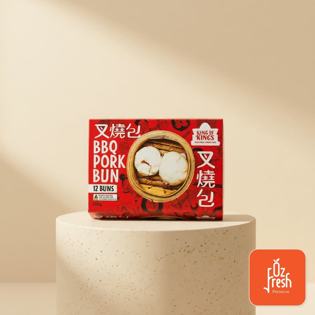 Bánh Bao Xá Xíu BBQ Pork Bun Úc - Hộp 12 Cái