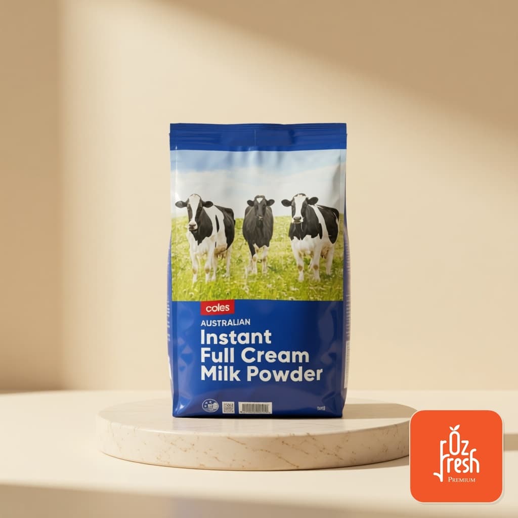 Túi sữa bột coles australian instant full cream milk Powder 1kg ( Gói )