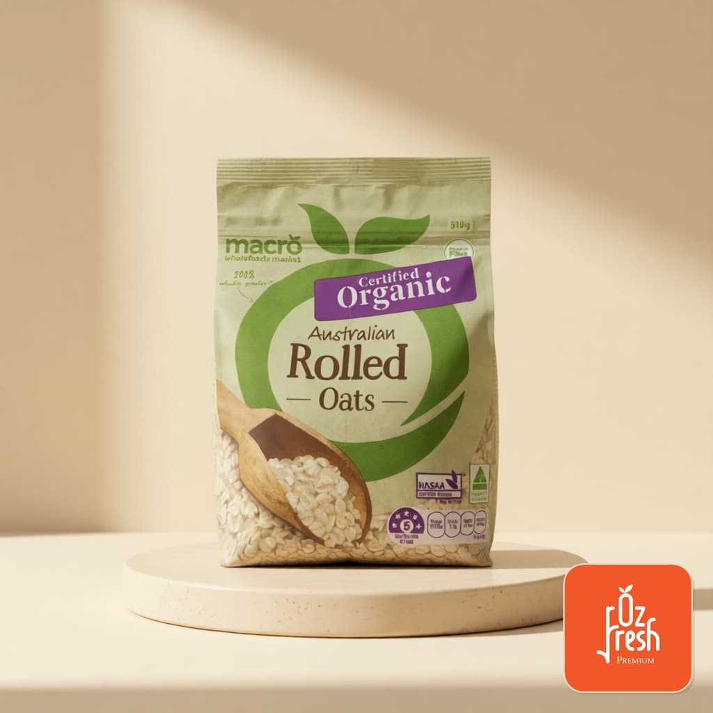 Yến Mạch Organic Macro Rolled Oats Cán Mỏng 500gram