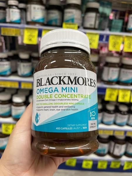 Viên Dầu Cá Blackmores Omega Mini Double Concentrate Omega-3 400 Viên