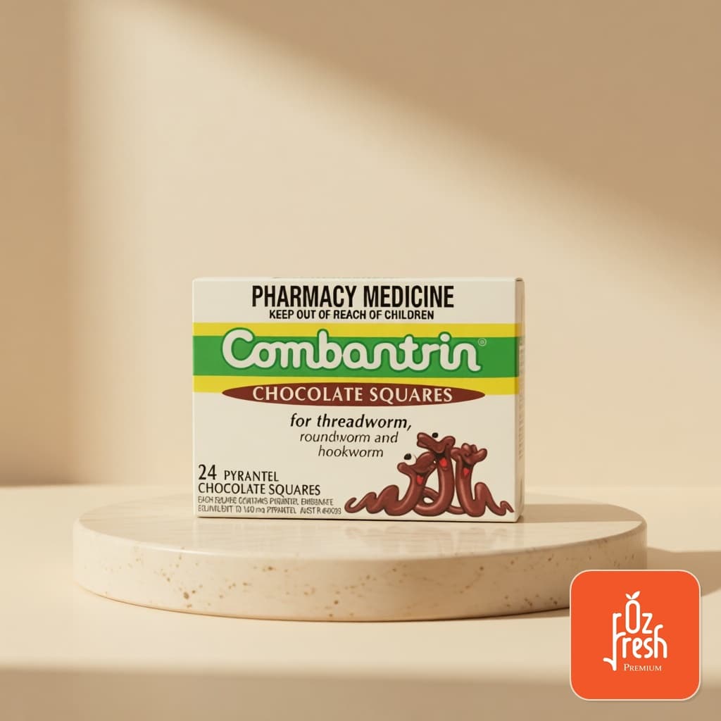 Thuốc Tẩy Giun Combantrin Vị Socola Úc - Hộp 24 Ô