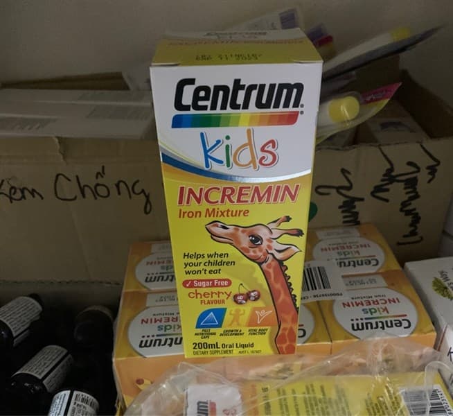 Vitamin Tăng Đề Kháng Centrum Kids Incremin Iron Mixture Úc - Hộp 200ml