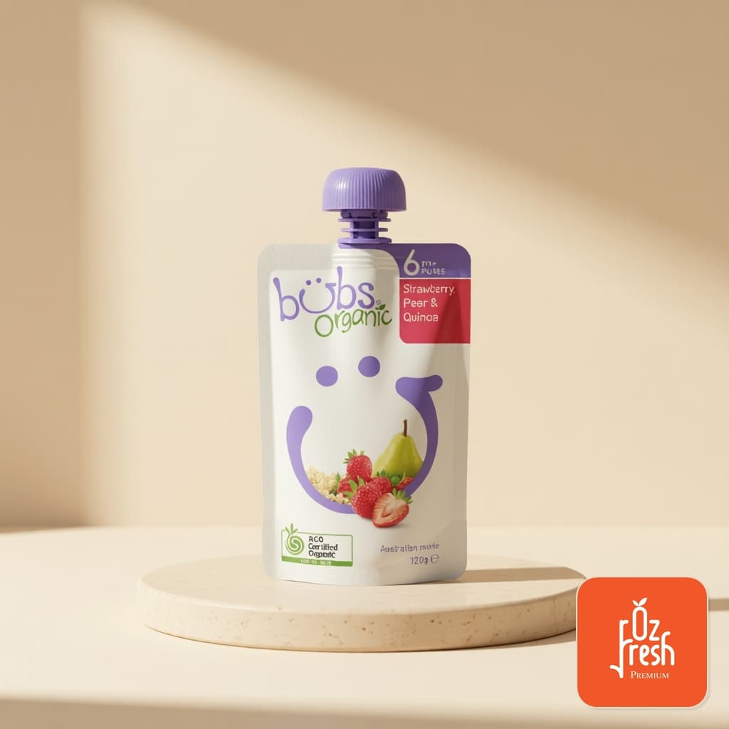 Váng Sữa Bubs strawberry, pear & Quinoa 120g