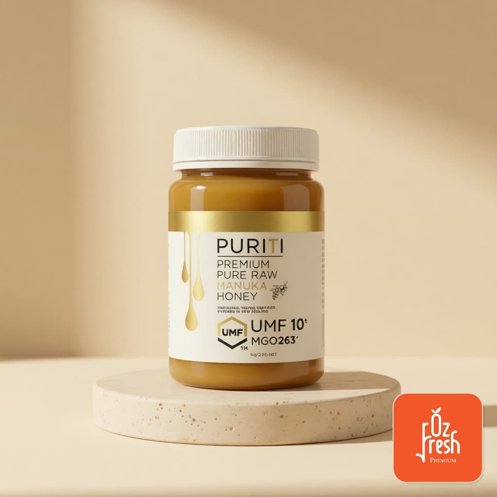 Mật Ong Manuka Honey Puriti Premium Pure Raw UMF 10+ Mgo 263+ 1kg