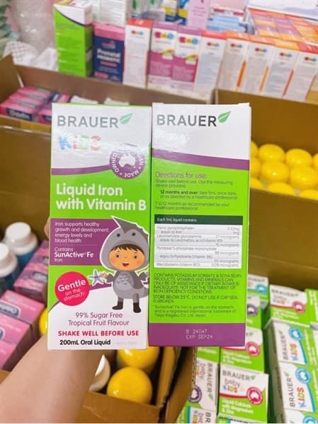 Brauer Baby Kids Liquid Iron With Vitamin B - 200ml