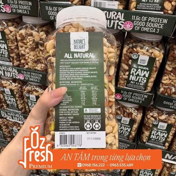 Hạt Mix All Nature Raw Nuts Úc - Hộp 1.2Kg - Image 1