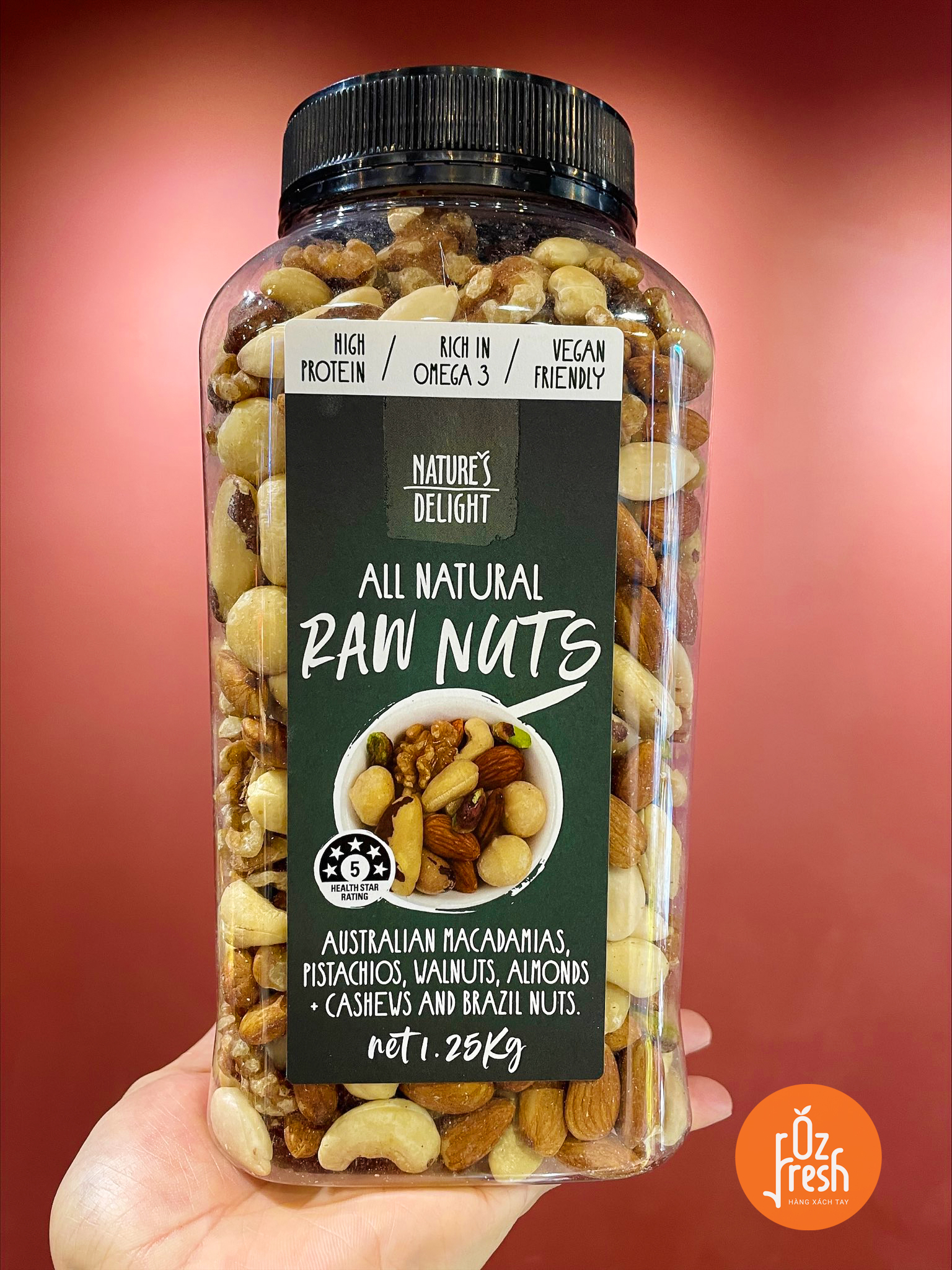 Hạt Mix All Natural Raw Nuts Úc