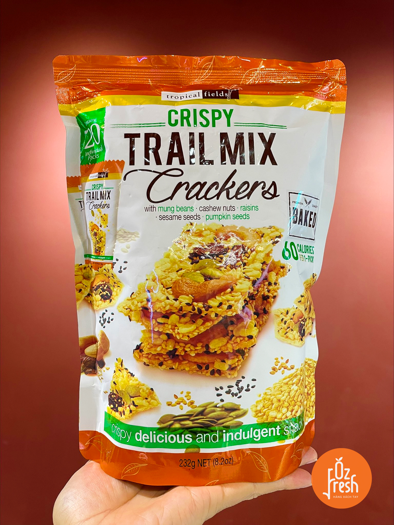 Bánh Nướng Phủ Hạt Mix Úc ( Trail Mix Cracker )